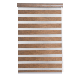 Cortina Roller Duo Zebra Día Y Noche 160 X 165 Cm Color Capuccino Marca Aura