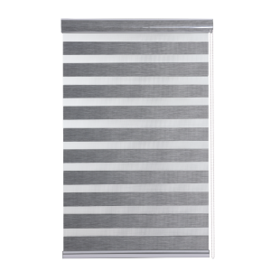 Cortina Roller Duo Zebra Día Y Noche 120 X 165 Cm Color Gris Marca Aura