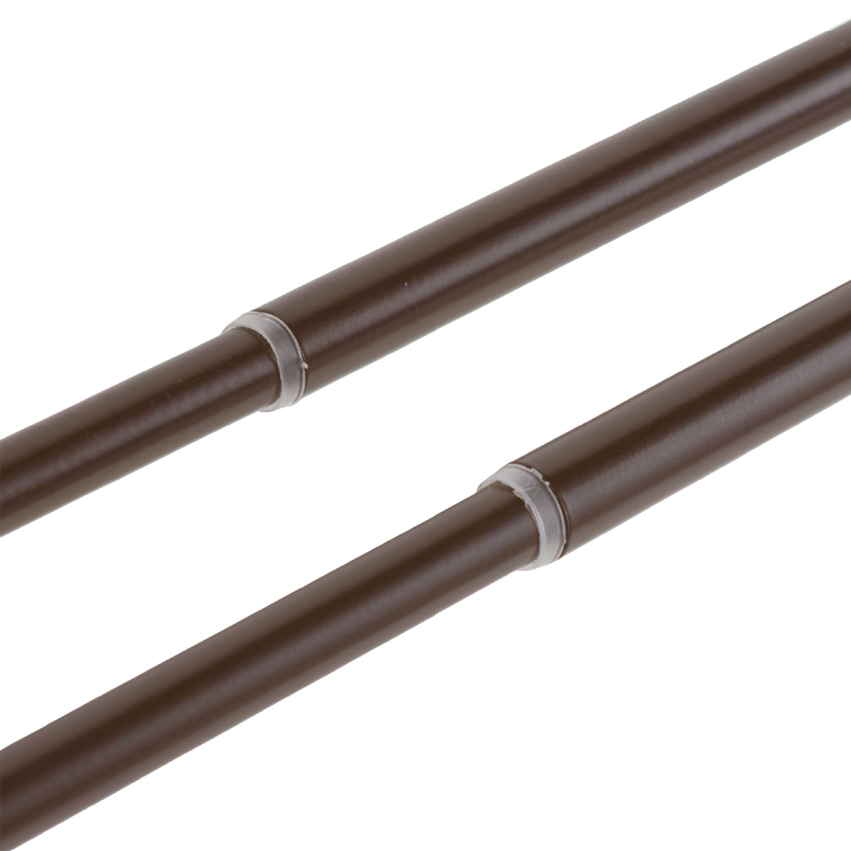 Set Barras para Cortina Doble 16/19 Mm Extensible 120-210 Cm A Techo Café Bola - Imagen 3